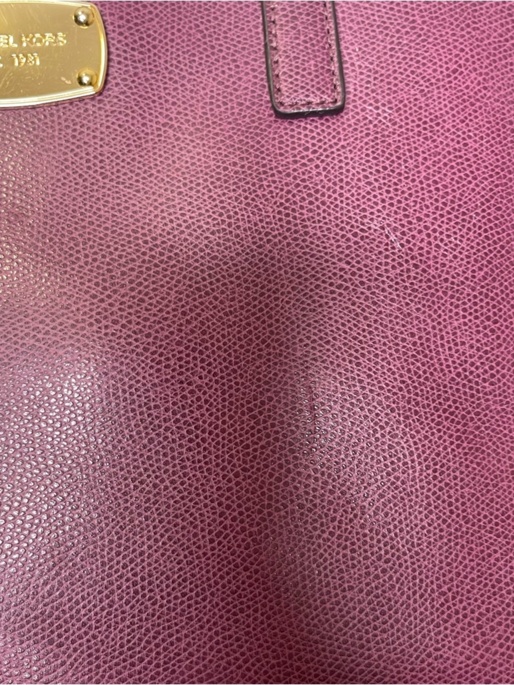 Michael Kors Plum jet Set Travel Tote Shoulder Bag - Picture 7 of 14